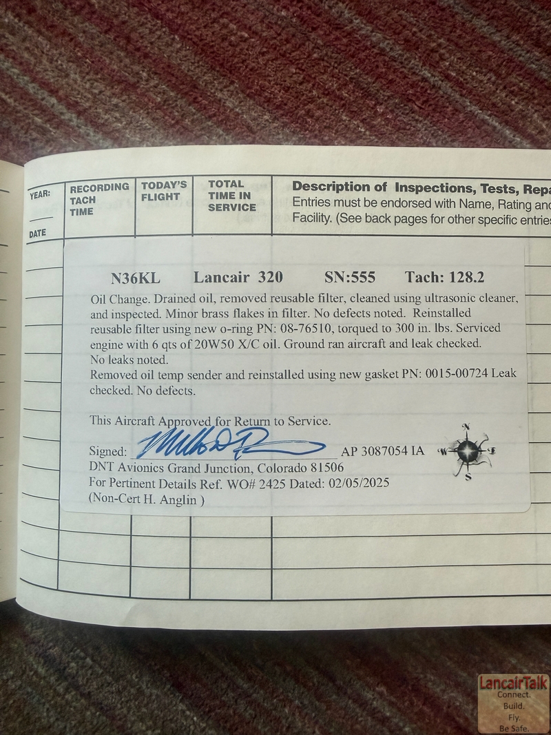 Lancair 320/360 N36KL document
