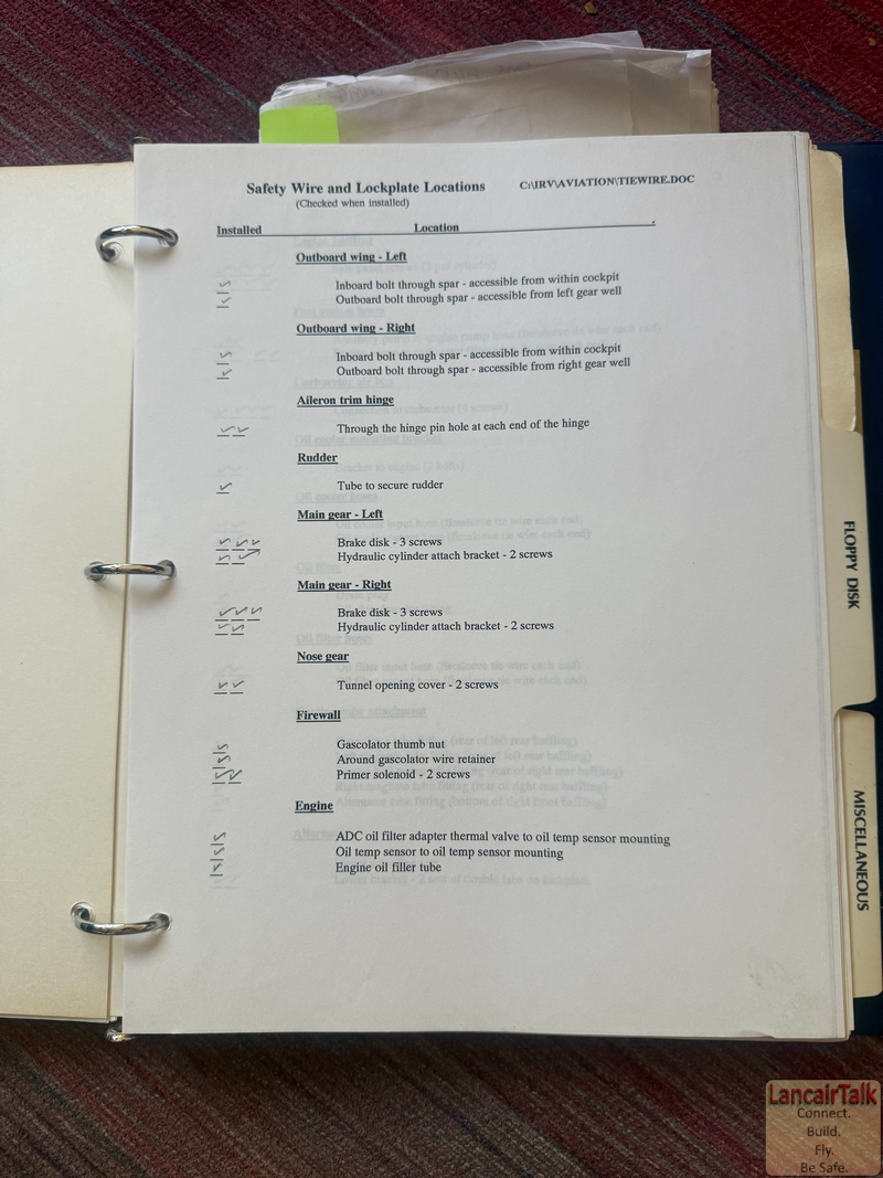 Lancair 320/360 N36KL document